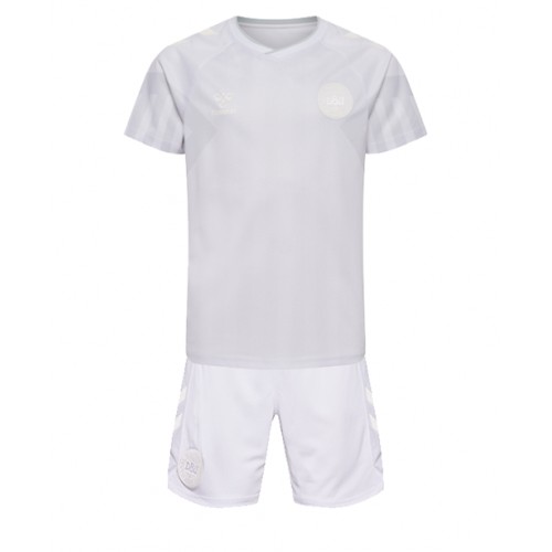 Maillot de foot Danemark Extérieur enfant Monde 2022 Manches Courte (+ pantalon court)